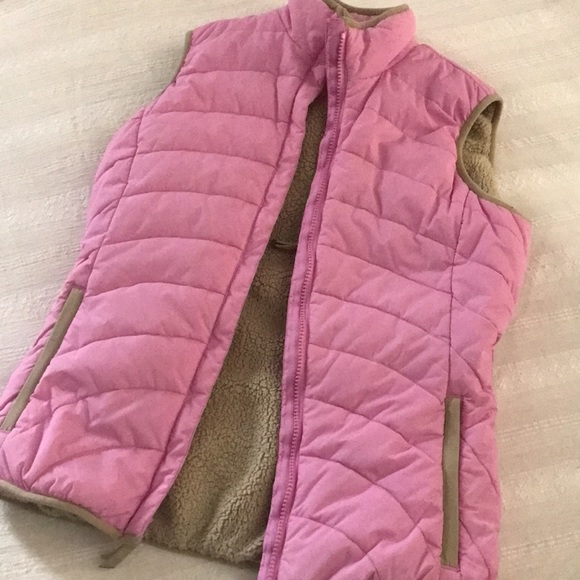 Girls Lands End Pink Puffer Vest - Picture 15 of 15